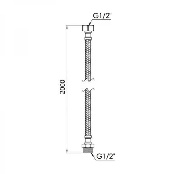 Гибкая подводка для воды SD Forte ВН 200 см SF392W200