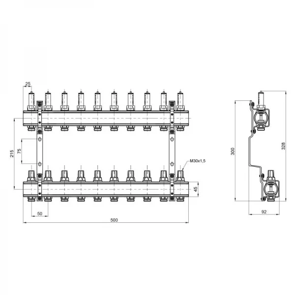 Коллектор с расходомерами SD Forte 1