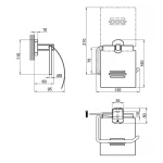 Держатель для туалетной бумаги Qtap Liberty QTLIBBLM1151 Black
