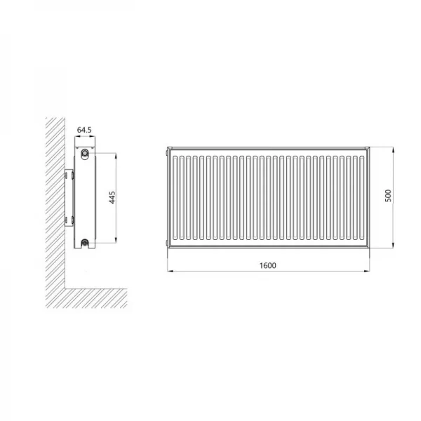 Радиатор стальной Thermo Alliance 11 тип 500х1600 боковое подключение