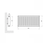 Радиатор стальной Thermo Alliance 22 тип 300х600 боковое подключение