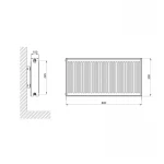 Радиатор стальной Thermo Alliance 22 тип 300х800 боковое подключение