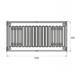 Радиатор стальной Thermo Alliance 22 тип 300х1400 боковое подключение
