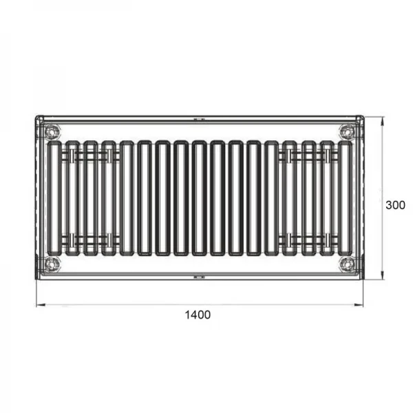Радиатор стальной Thermo Alliance 22 тип 300х1400 боковое подключение