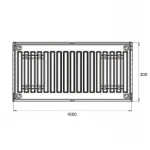 Радиатор стальной Thermo Alliance 22 тип 300х1600 боковое подключение