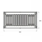 Радиатор стальной Thermo Alliance 22 тип 500х600 боковое подключение