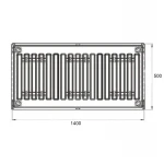 Радиатор стальной Thermo Alliance 22 тип 500х1400 боковое подключение