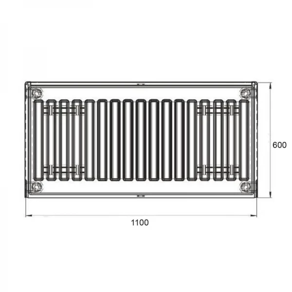 Радиатор стальной Thermo Alliance 22 тип 600х1100 боковое подключение