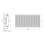 Радиатор стальной Thermo Alliance 22 тип 600х1200 боковое подключение