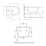 Биде подвесное Qtap Jay 520х360х320 White QT07555376W