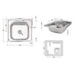 Кухонна мийка Lidz 5050 0,6 мм Satin (LIDZ5050SAT06)