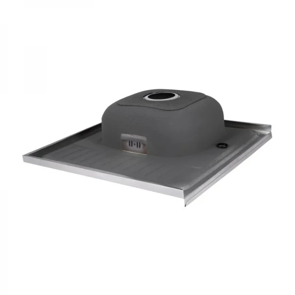 Кухонна мийка Lidz 6060-R 0,6 мм Satin (LIDZ6060RSAT06)