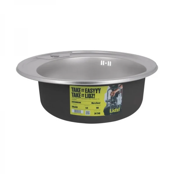 Кухонна мийка Lidz 510-D 0,8 мм Micro Decor (LIDZ510DEC)