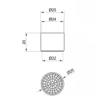 Аератор для змішувача Lidz Repair 02201 внутрішній LDREP02201CRM34774 Chrome