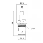 Кран-букса для смесителя Lidz Repair 02100 1/2 керамическая LDREP0210034808