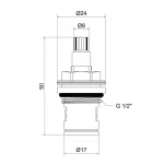Кран-букса для смесителя Lidz Repair 02101 1/2 керамическая LDREP0210134810