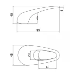 Ручка для смесителя Lidz Repair 035 (k35) LDREP035CRM34815 Chrome