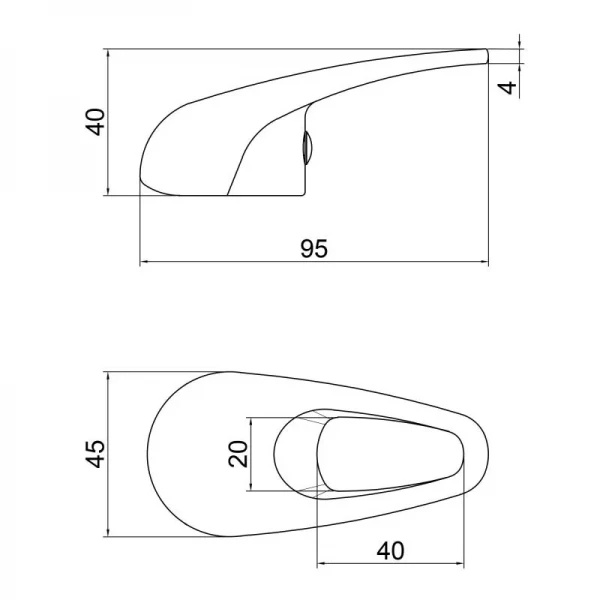 Ручка для смесителя Lidz Repair 035 (k35) LDREP035CRM34815 Chrome