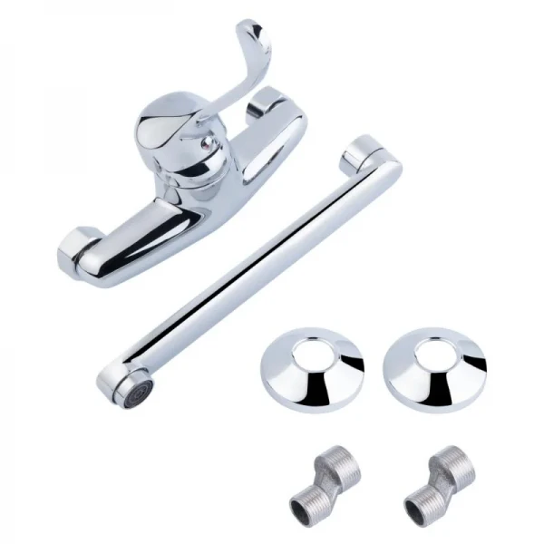 Смеситель для кухни локтевой Lidz Watt 009 настенный  (k35) LDWAT009CRM34862 Chrome