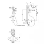 Душевая система универсальная Lidz Aria 1031 на три потребителя (с изливом) (k35) LDARI1031NKS34933 Nickel