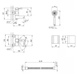 Смеситель для ванны Lidz Aria 006 с поворотным изливом (c душевым гарнитуром) (k35) LDARI006NKS34940 Nickel