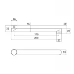 Излив для смесителя Lidz Niagara 220 20 см LDNIA220CRM35103 Chrome