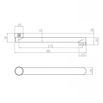 Излив для смесителя Lidz Niagara 300 30 см LDNIA300CRM35109 Chrome