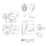 Смеситель для ванны Lidz Anny 006 (c душевым гарнитуром) (k40) LDANN006CRM35121 Chrome