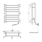Полотенцесушитель электрический Qtap Evia (WHI) 11112R