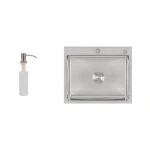 Мойка для кухни интегрированная Lidz Handmade H6050 (LDH6050BRU35371) Brushed Steel 3,0/1,0 мм