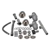Мойка для кухни с двумя чашами интегрированная Lidz Handmade H7843 (LDH7843BRU35387) Brushed Steel 3,0/1,0 мм