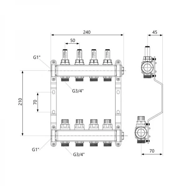 Коллектор с расходомерами SD Plus 1