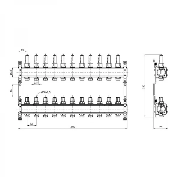 Коллектор с расходомерами SD Plus 1