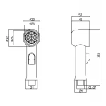 Лейка для гигиенического душа Lidz Niagara 25 округлая LDNIA25CRM35451 Chrome