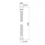 Шланг Lidz Niagara 03 1,5 м LDNIA03CRM35452 Chrome