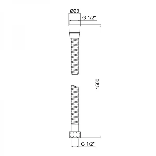 Шланг Lidz Niagara 03 1,5 м LDNIA03CRM35452 Chrome