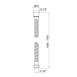 Шланг Lidz Niagara 06 1,5-1,7 м LDNIA06CRM35454 Chrome