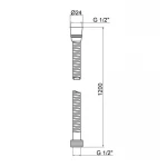 Шланг Lidz Niagara 07 1,2 м LDNIA07CRM35455 Chrome