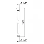Шланг Lidz Niagara 09 1,5 м LDNIA09CRM35458 Chrome