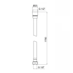 Шланг Lidz Niagara 09 1,75 м LDNIA09CRM35459 Chrome