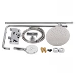 Душевая система универсальная Qtap Sloup на три потребителя (с изливом) c полочкой QTSL51105OGC Chrome