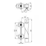 Смеситель для душа Qtap Zkrouceny термостатический QTZKR40T105C Chrome