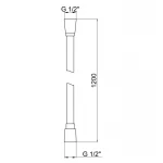 Шланг для ручного душа Qtap Hadice 1200 мм QTHADPVC120C Chrome