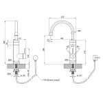 Проточный кран-водонагреватель кухонный для кухни Lidz Warm 060 LDWAR060NKS35881 Nickel