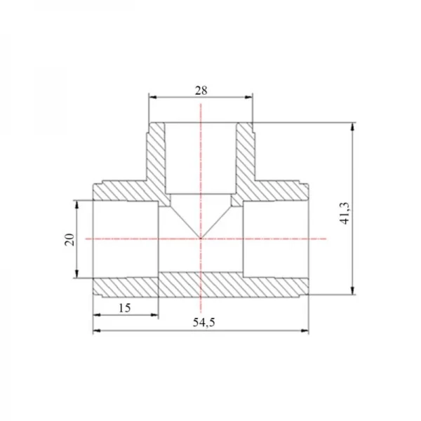 Тройник PPR Blue Ocean 
