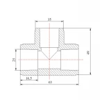 Тройник PPR Blue Ocean 