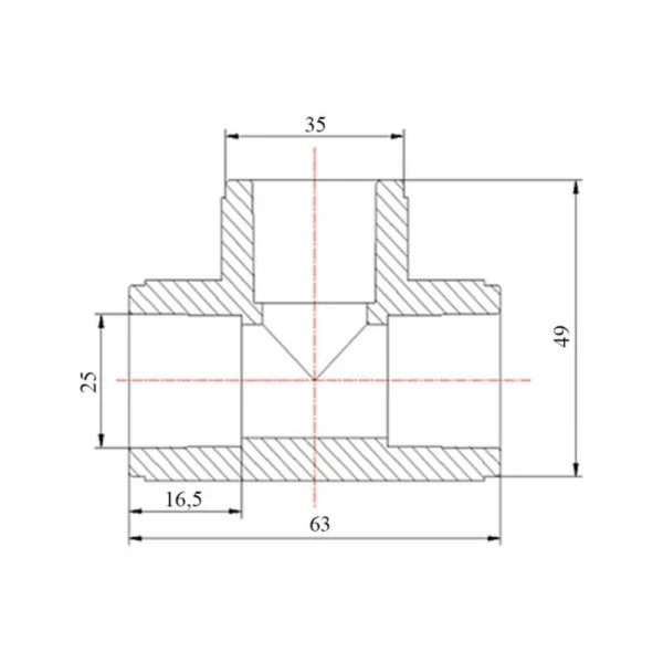Тройник PPR Blue Ocean 