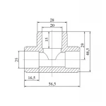 Тройник PPR Blue Ocean 