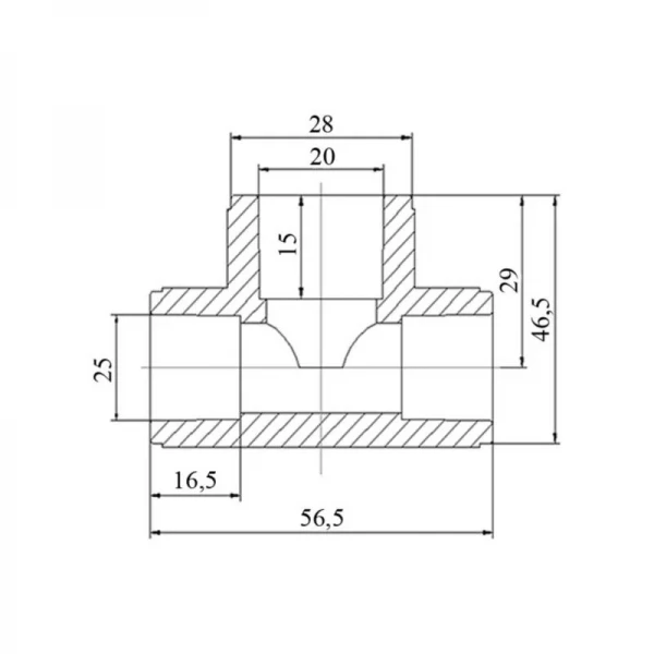 Тройник PPR Blue Ocean 