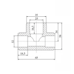 Тройник PPR Blue Ocean 